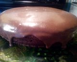A picture of step 5 of sunshines buttermilk cocoa cake.