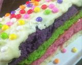 Foto langkah ke 6 dari resep Rainbow cake kukus ku .
