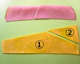 A picture of step 5 of Flowers for Bento - Ham and Egg Roses - An Easy Bento Item.