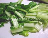 A picture of step 2 of Chinese Cabbage & Bok Choy Salted Pork Belly in Sauce.