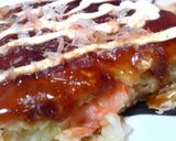 A picture of step 8 of Easy to Make at Home Okonomiyaki.