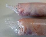 A picture of step 3 of Quick Chicken Roll Using a Microwave.