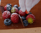 A picture of step 16 of Raspberry Chocolate Mousse Cake.