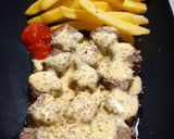 Foto langkah ke 5 dari resep Steak Cube Saikoro Wagyu dengan Saus Keju.