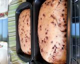A picture of step 8 of skye's chocolate chip bread (makes 2 loaves).