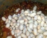 A picture of step 6 of Sig's Bean and Lentil Stew with griddled and stuffed Tenderloin.