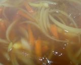 A picture of step 3 of Satsuma-age with Curry Sauce.