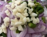 A picture of step 1 of Schezwan Egg Fried Rice.