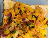 A picture of step 2 of Veggie-cheese sandwich & power smoothie!.