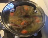 A picture of step 3 of California Farm Winter Leek and Smoked Sausage Soup.