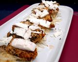 Foto del paso 5 de la receta: Montaditos de pollo con salsa de frutos rojos y queso de cabra