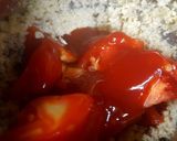 A picture of step 3 of Open Sandwich with Almond Spread.