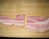 A picture of step 2 of Delicious Hanpen Wrapped in Bacon.