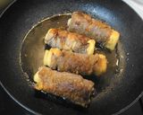 A picture of step 5 of Cheap Meat Is Transformed! Meat-Wrapped Fried Aburaage.