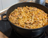 Foto del paso 5 de la receta: Pollo con repollo, champiñones y garbanzos