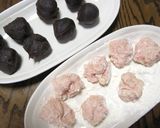 A picture of step 4 of Super Easy! Red and White Heart Manju (Steamed Buns) for Valentine's Day.