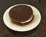 A picture of step 14 of Chocolate Chiffon Layer Cake with Peppermint Marscapone Cream Filling / Frosting.