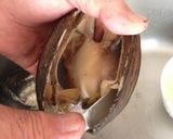 A picture of step 3 of Surf Clam Sashimi - How to Peel, Prepare and Blanch.