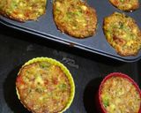 A picture of step 5 of Savory Vegetable, Ham, and Cheese Muffins.