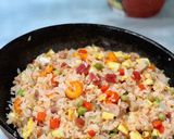 Hình bước làm 4 của món Cơm chiên dương châu