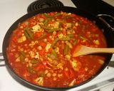A picture of step 4 of Chickpea Curry in Tomato Sauce.