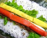 A picture of step 8 of Ehou-maki (Futomaki Sushi) for Setsubun.