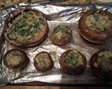 A picture of step 3 of Veggie stuffed portebella mushroom.
