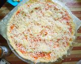 Foto langkah ke 3 dari resep Pizza eggless no knead.