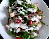 A picture of step 4 of My Left over chicken with Salad & Yogurt Mint Sauce.