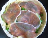 A picture of step 8 of Spring Color Beans and Cured Ham Quiche.