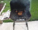A picture of step 2 of Grilled Salmon with Sweet Potato and Onion.