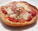 A picture of step 2 of Proscuitto Pizza On Pita Bread Top Salad.