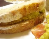 A picture of step 9 of Egg Salad Sandwich with Avocado and Shrimp.