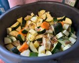 Une image de l'étape 1 de Tajine à la merguez et aux légumes du moment.