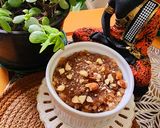A picture of step 5 of Singhare Ka Halwa.