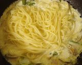 A picture of step 16 of Chowder-Like Pasta with Spring Cabbage and Clams.