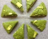 A picture of step 10 of Pancake Mix Matcha Chocolate Scone.
