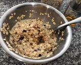 Foto del paso 1 de la receta: Tortilla de Avena c/miel, nuez y arándanos
