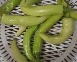 A picture of step 1 of Tawa fry chilli.