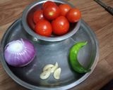 A picture of step 2 of Neem flower sabzi.