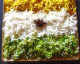 A picture of step 4 of Tricolour Rice.