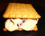 A picture of step 6 of Rum Raisin Ice Cream Cookie Sandwiches.