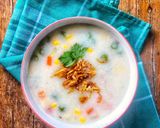 Foto langkah ke 3 dari resep Bubur Nasi Sayuran.