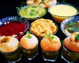 A picture of step 11 of Golgappa with 4 Flavorful Waters.
