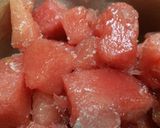 A picture of step 1 of Watermelon juice.