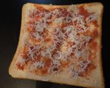 A picture of step 1 of Pickled Plum and Shirasu Cheese Toast - Tart and Delicious.