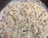 A picture of step 6 of Green Bean Casserole (from scratch).