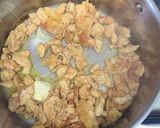 Foto del paso 4 de la receta: Espagueti blanco con Camarones con champiñones y pechuga de pollo