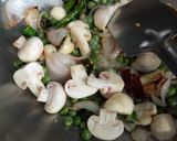A picture of step 2 of Matar mushroom pulao.
