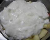 A picture of step 2 of Okara, Kanten, Apple and Yogurt.